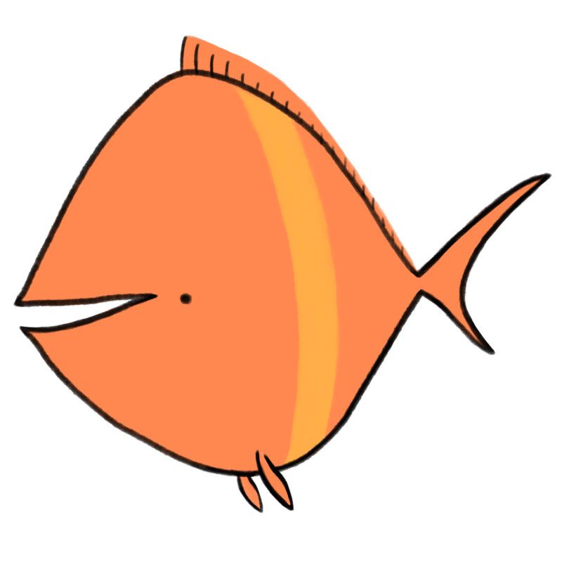 オレンジの魚