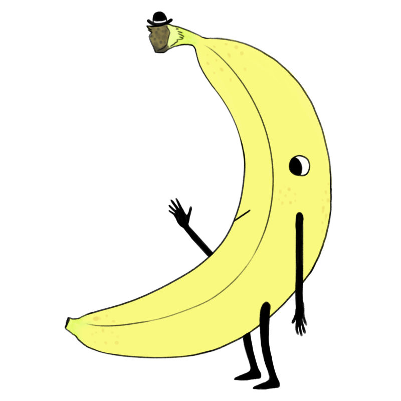 バナナ キャラクター ちょっぴり個性的な商用ok無料イラスト素材 The Drawers