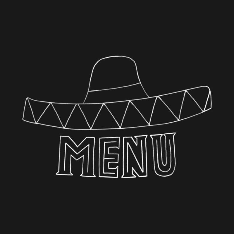MENU メキシコ　タコス　ロゴ　